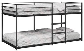 vidaXL Κουκέτα χωρίς στρώμα Μαύρο 90x200 cm Ατσάλι