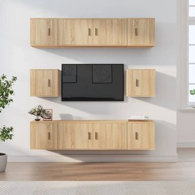 vidaXL Σετ Επίπλων Τηλεόρασης 8 Τεμαχίων Sonoma Δρυς Επεξ. Ξύλο