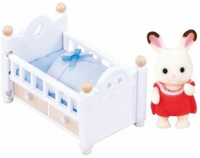 Εικόνες σε δράση Sylvanian Families Baby Rabbit Chocolate Bed