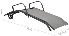 vidaXL Ξαπλώστρα από Ατσάλι / Textilene