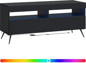 vidaXL Ντουλάπα LED Τηλεόρασης Μαύρο Επεξεργασμένο Ξύλο