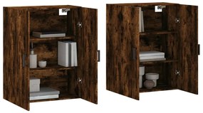 vidaXL Ντουλάπια Τοίχου 2 τεμ. Καπνιστή Δρυς 69,5 x 34 x 90 εκ.