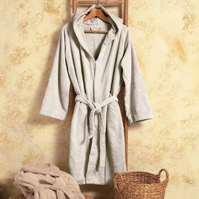 Μπουρνούζι Ενηλίκων Βαμβακερό XXLarge Bloom Ecru Melinen 20003855