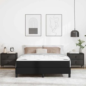 vidaXL Σκελετός Κρεβατιού με στρώμα Μαύρο 140 x 200 cm ύφασμα