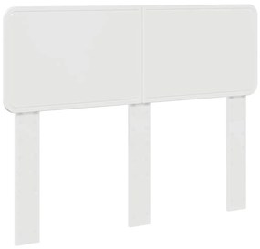 vidaXL Κεφαλάρι με κεφαλάρι Λαμπερό Λευκό 135 cm Επεξεργασμένο ξύλο
