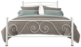 Κρεβάτι Μεταλλικό RODOS Λευκό, 150x200 εκ.