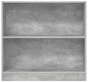 vidaXL Βιβλιοθήκη Γκρι του Σκυροδέματος 80 x 24 x 75 εκ. Μοριοσανίδα