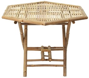 Τραπέζι Nando pakoworld πτυσσόμενο bamboo φυσικό 114x100x75εκ - Ξύλο - 141-000016