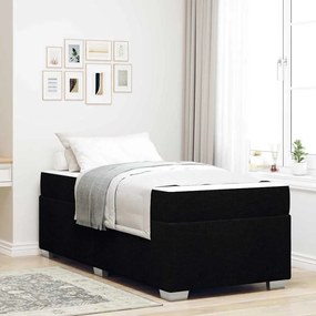 vidaXL Σκελετός Κρεβατιού Άλλο Μαύρο 90 x 190 cm ύφασμα