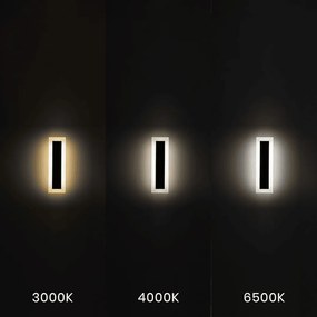 LED Απλίκα Εξωτερικού Χώρου Wow 30cm 10W 3-CCT Μαύρο