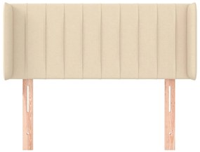 vidaXL Κεφαλάρι με Πτερύγια Κρεμ 83x16x78/88 εκ. Υφασμάτινο