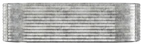 Ζαρντινιέρα Ασημί 249x100x68 εκ. Ατσάλι με Ηλεκτρ. Βαφή Πούδρας - Ασήμι