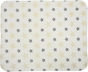 NAPPY WHITE BLANKET WITH BEIGE ELEPHANT