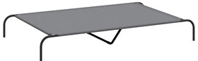 vidaXL Ανυψωμένο κρεβάτι σκύλου γκρι 150x90x20 cm ύφασμα Οξφόρδης