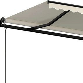 vidaXL Τέντα Συρόμενη Αυτόματη Κρεμ 450 x 300 εκ.