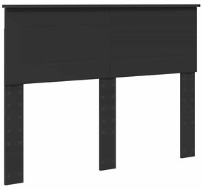 vidaXL Κεφαλάρι με κεφαλάρι Μαύρη Οξυά 135 cm Επεξεργασμένο ξύλο