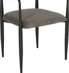 Καρέκλα - Πολυθρόνα Kalone ύφασμα σε ανθρακί απόχρωση 56x55x78εκ 2αδα 56x55x78 εκ.