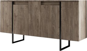 Μπουφές Luxe 160x80x35cm - Καρυδί Μαύρο