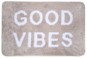 Ταπέτο Μπάνιου Good Vibes 100% Μικροΐνες Taupe 40x60cm Estia 02-28558