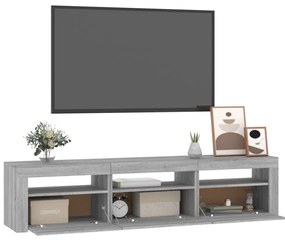 Έπιπλο Τηλεόρασης με LED Γκρι Sonoma 180x35x40 εκ. - Γκρι