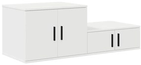 vidaXL Ντουλάπι αποθήκευσης Λευκό 108 x 41 x 40 εκ Επεξεργασμένο ξύλο