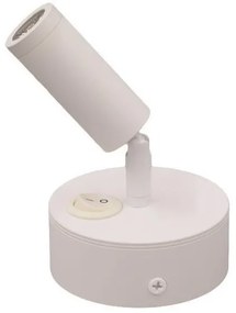 Φωτιστικό Σποτ Κινητό LED 3W 3000K Αλουμινίου ARISTON 1 Eurolamp-145-25210-Λευκό 145-25210