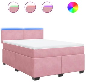 ΚΡΕΒΑΤΙ BOXSPRING ΜΕ ΣΤΡΩΜΑ ΡΟΖ 160X200 ΕΚ. ΒΕΛΟΥΔΙΝΟ 3288653