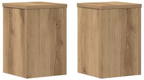 vidaXL Βάσεις Φυτών 2 τεμ. Αρτισιανή Δρυς 20x20x30 εκ. Επεξ. Ξύλο