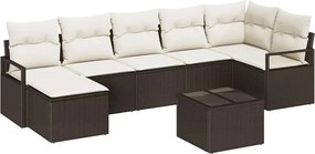 vidaXL Σετ Καναπέ 8 pcs Καφέ συνθετικό ρατάν