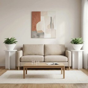 vidaXL Βάση φυτών 2 τεμ. Γυαλιστερό Λευκό Ø29,5 x 40 εκ.