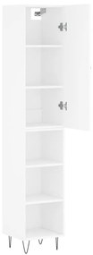 vidaXL Ντουλάπι Λευκό 34,5 x 34 x 180 εκ. από Επεξεργασμένο Ξύλο