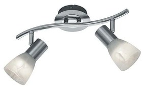 Φωτιστικό Οροφής-Σποτ Led Levisto 2x400Lm 33x19x10cm Nickel Mat 871010207 Trio Lighting Metal, Glass