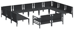 vidaXL Σετ Καναπέ Κήπου 11 pcs Ανθρακί Ατσάλι