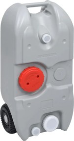 vidaXL Δεξαμενή Νερού Κάμπινγκ με Ρόδες Γκρι 40 Λίτρα