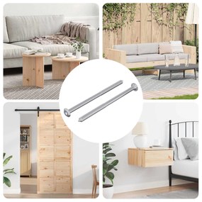 vidaXL Βίδα 2 pcs Ασημί M6 x 100 χιλ. Ατσάλι