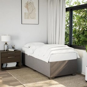 vidaXL Κρεβάτι Boxspring με Στρώμα Taupe 90x190 εκ.Υφασμάτινο