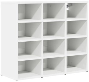 vidaXL Παπουτσοθήκη Λευκό 77.5 x 30 x 67 εκ. Επεξεργασμένο ξύλο