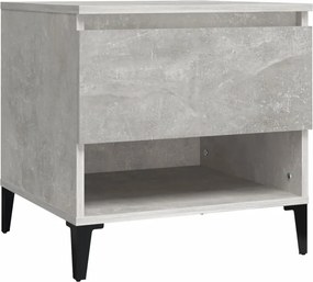 vidaXL Βοηθητικά Τραπέζια 2 τεμ Γκρι Σκυροδ. 50x46x50 εκ. Επεξ. Ξύλο