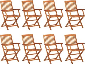 vidaXL Σετ Τραπεζαρίας Κήπου 9 Τεμαχίων 220x90x75 εκ. Μασίφ Ακακία