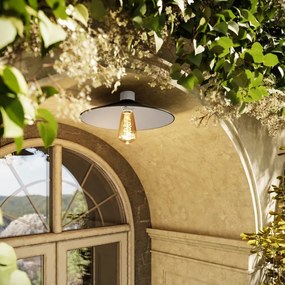 Ντουί Τοίχου ή οροφής για καπέλο E27 – IP44 Στεγανό Λευκό