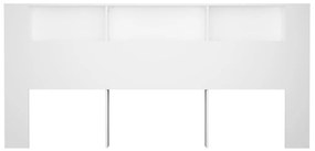 vidaXL Κεφαλάρι Με Αποθηκευτικό Χώρο Λευκό 220x18,5x104,5 εκ.