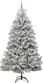 vidaXL Τεχνητό Χριστουγεννιάτικο Δέντρο Πράσινο και Λευκό 270 cm