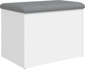 vidaXL Πάγκος Αποθήκευσης Λευκός 62x42x45 εκ. από Τεχνητό Ξύλο