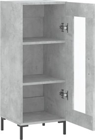 vidaXL Ντουλάπι Γκρι Σκυροδέματος 34,5x34x90 εκ. Επεξεργασμένο Ξύλο