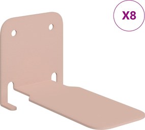 vidaXL Πλωτό ράφι με ράφι Επιτοίχιο 8 pcs Ροζ 6 x 10,8 x 6,6 εκ
