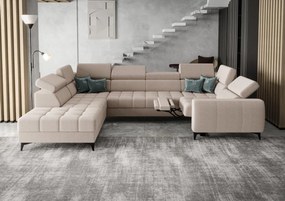 Γωνιακός καναπές Calyra Max I Relax-Μπεζ-Αριστερή
