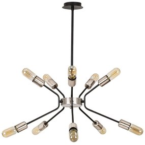 Φωτιστικό Οροφής Ve 892OPV1442 Φ60x80cm 10xE27 40W Nickel-Black Opviq