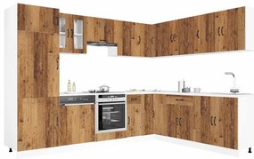 vidaXL Σετ Ντουλάπια Κουζίνας 14 τεμ. Lucca Παλαιού Ξύλου Επεξ. Ξύλο