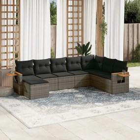 vidaXL Patio Sofa Set 8-θέσια Grey