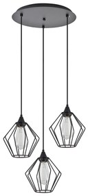 SE21-BL-B10-3BL-GR1 ADEPT PENDANT Black Metal Grid Pendant+ HOMELIGHTING 77-8750